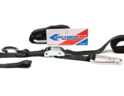 Heavy Duty Motorcycle Tie Downs Handlebar Loop Strap & Snap Hook Black/Black 25mm -Motorcycle Parts Store 17 TD0 BB 6