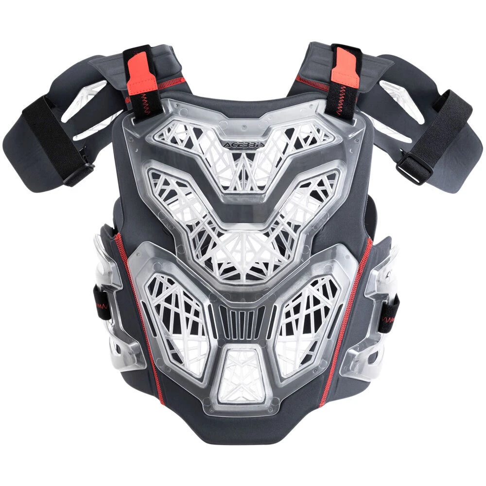 Acerbis Junior Kids MX Motocross Body Armour Black/Clear 2 Acerbis Junior Kids MX Motocross Body Armour Black/Clear - Image 2