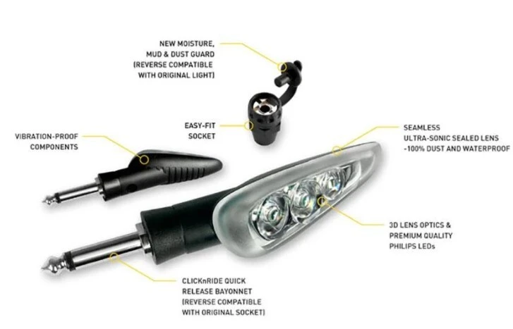 Click N Ride Quick Release Motorcycle Indicator Blinker 4 Pack 3 Click N Ride Quick Release Motorcycle Indicator Blinker 4 Pack - Image 3