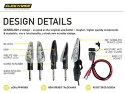 Click N Ride Quick Release Motorcycle Indicator Blinker 4 Pack 8 Click N Ride Quick Release Motorcycle Indicator Blinker 4 Pack -Motorcycle Parts Store 4204 3