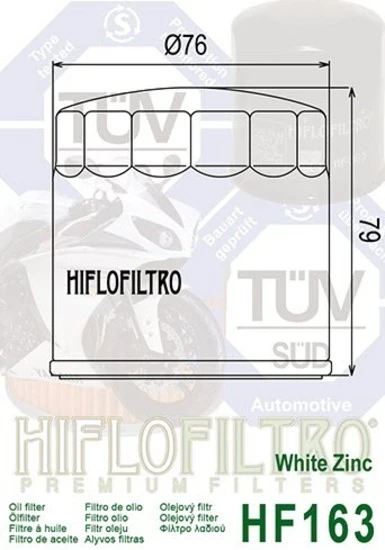 Hiflo Motorcycle Oil Filter Hf163 2 Hiflo Motorcycle Oil Filter Hf163 - Image 2