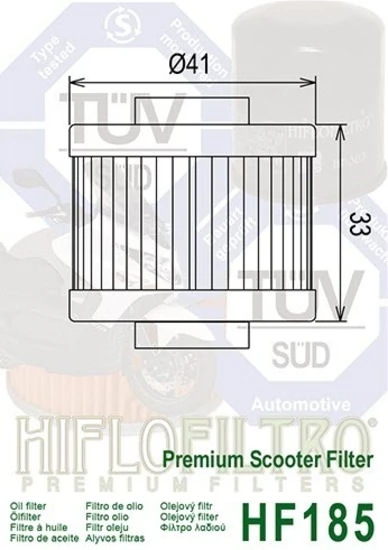 Hiflo Motorcycle Oil Filter Hf185 2 Hiflo Motorcycle Oil Filter Hf185 - Image 2