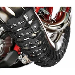Polisport Armadillo Motorcycle MX Enduro Two Stroke Pipe Guard Black -Motorcycle Parts Store 75 846 92K 1