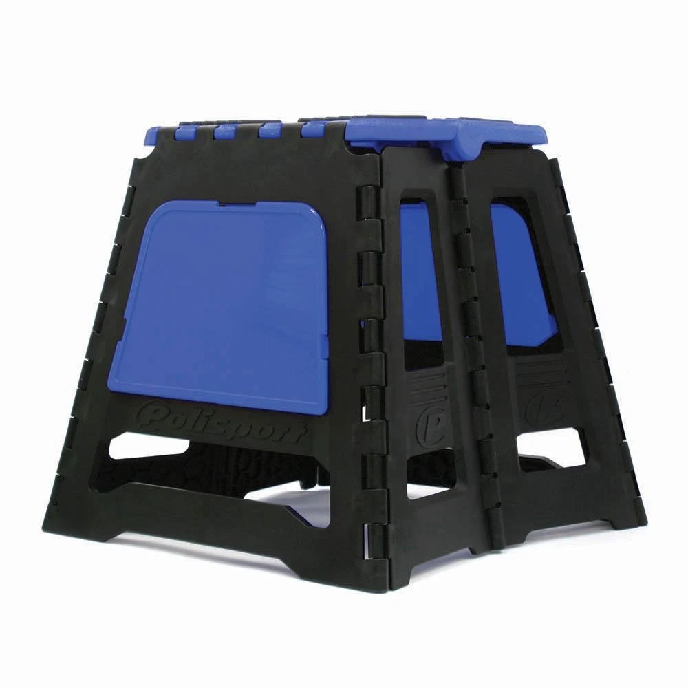 POLISPORT FOLDING MOTORCYCLE DIRT BIKE RACE STAND - BLUE 1 POLISPORT FOLDING MOTORCYCLE DIRT BIKE RACE STAND - BLUE