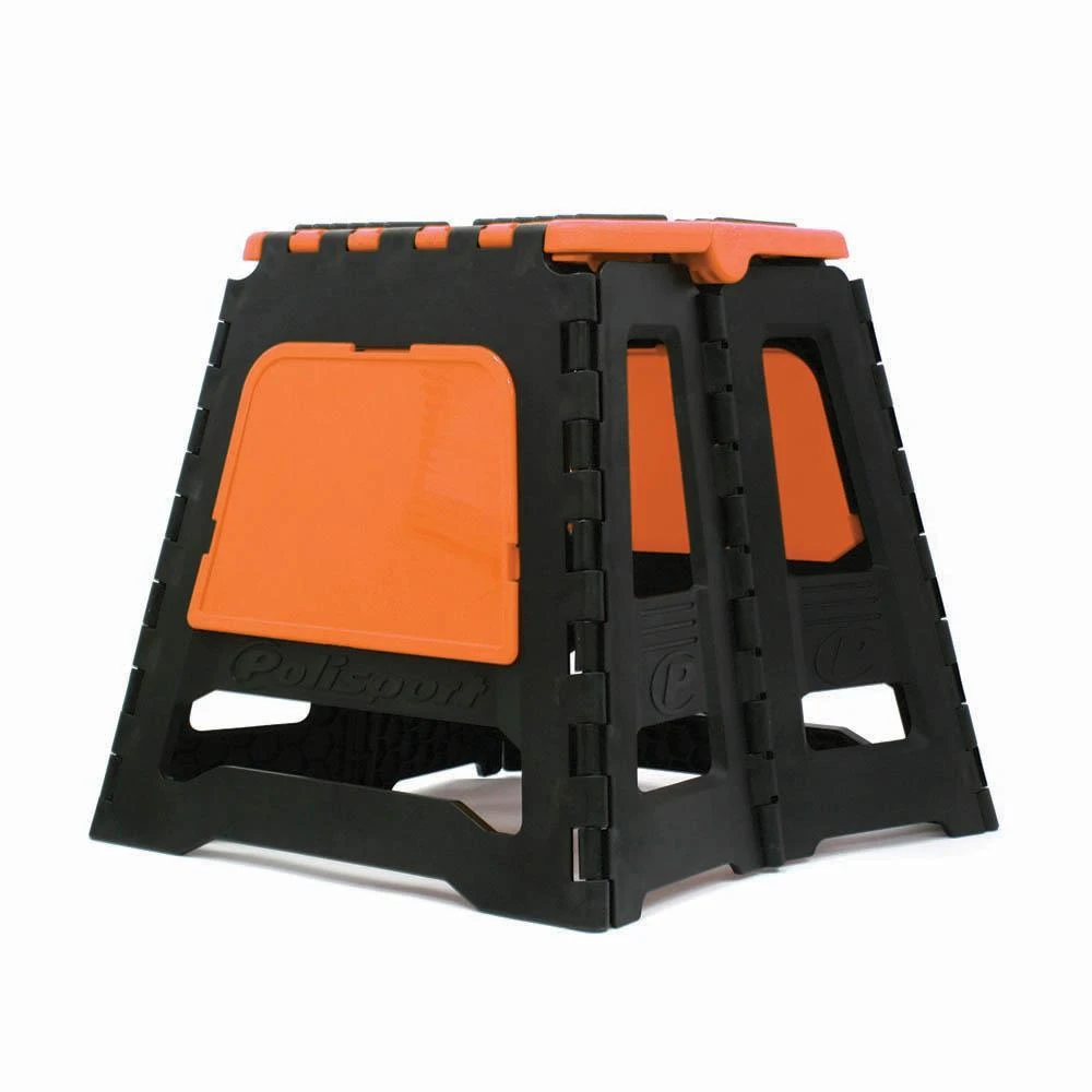 POLISPORT FOLDING MOTORCYCLE DIRT BIKE RACE STAND - ORANGE 1 POLISPORT FOLDING MOTORCYCLE DIRT BIKE RACE STAND - ORANGE