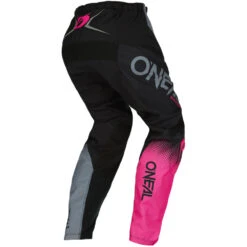 ONEAL 2022 ELEMENT RACEWEAR MX MOTOCROSS PANTS BLACK/GREY/PINK [Size: Y22] -Motorcycle Parts Store 765724 765727 1