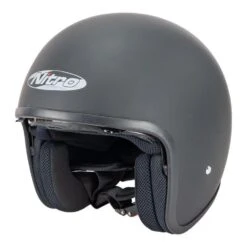Nitro X606V Open Face Motorcycle Helmet Satin Black -Motorcycle Parts Store 85 110 09 1