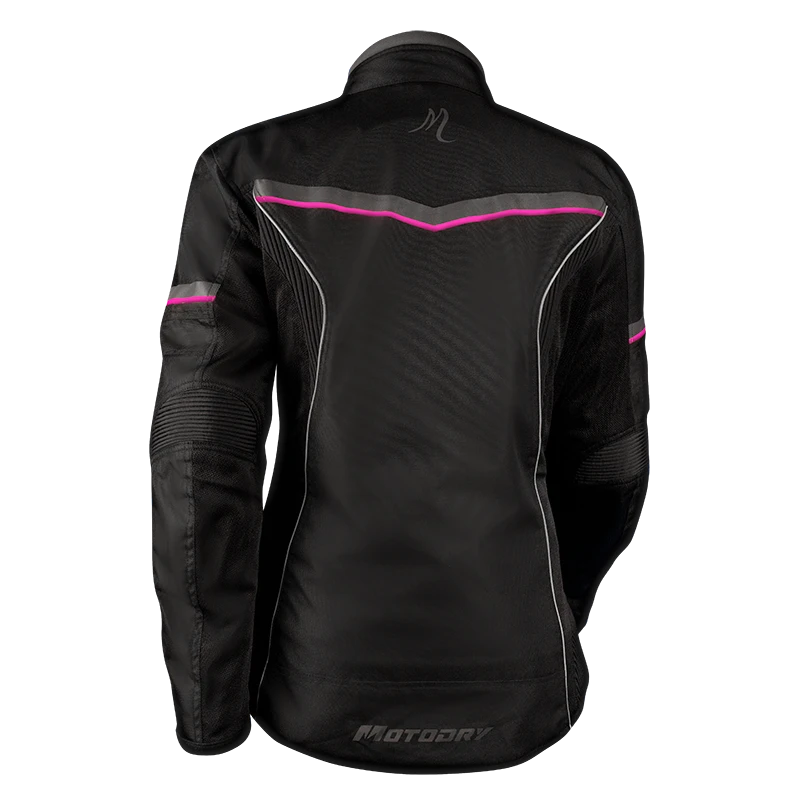 Motodry 4 Seasons Ladies Motorcycle Jacket Black Grey Magenta 24 2 Motodry 4 Seasons Ladies Motorcycle Jacket Black Grey Magenta 24 - Image 2