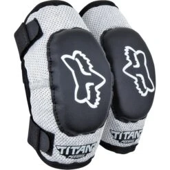 Fox Peewee Titan Elbow Guards M/L Black/Silver M/L