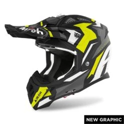 Airoh Aviator Ace Kybon Off Road Motorcycle Helmet Yellow Matt L