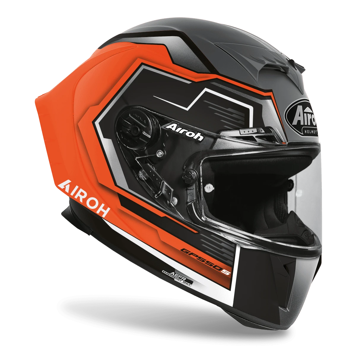 Airoh GP550-S Rush Road Motorcycle Helmet Orange Fluro Matt L 2 Airoh GP550-S Rush Road Motorcycle Helmet Orange Fluro Matt L - Image 2