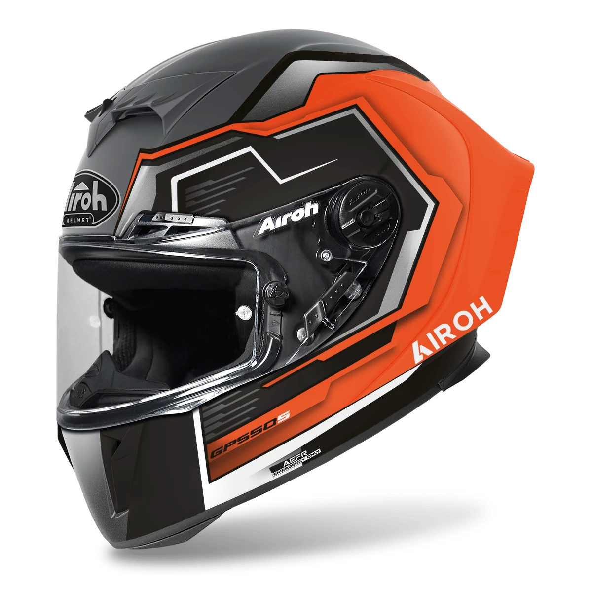 Airoh GP550-S Rush Road Motorcycle Helmet Orange Fluro Matt L 1 Airoh GP550-S Rush Road Motorcycle Helmet Orange Fluro Matt L