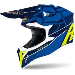 Airoh Wraap Mood Off Road Motorcycle Helmet Blue Gloss XXL