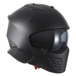 RXT Warrior II Motorcycle Helmet Matt Black Street Fighter Road Open Full Face [Size: XL] -Motorcycle Parts Store HRWAR01 2