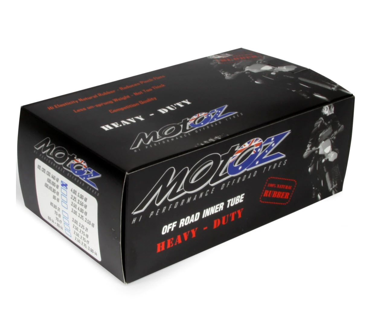 Motoz 3mm Heavy Duty 100/110-19 (3.25/3.50) 19 Inch Motorcycle Tube Natural Rubber 1 Motoz 3mm Heavy Duty 100/110-19 (3.25/3.50) 19 Inch Motorcycle Tube Natural Rubber