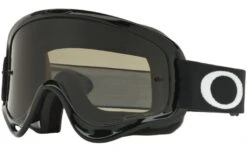 Oakley O-Frame MX Motorcycle Goggles Jet Black Dark Grey Lense