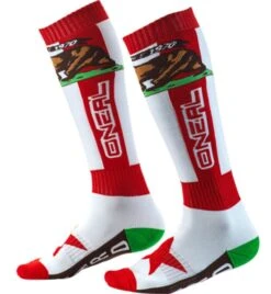 Oneal Pro California MX Motocross Socks Red/Green