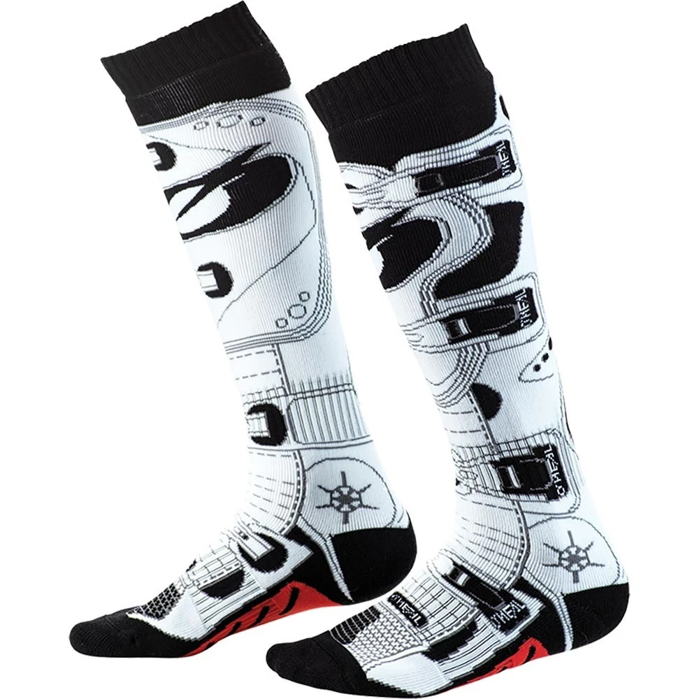 Oneal Pro RDX MX Motorcross Socks Black White 1 Oneal Pro RDX MX Motorcross Socks Black White