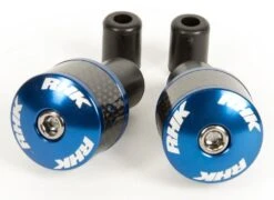 RHK Carbon Fiber Motorcycle Road Bike Handlebar Bar Ends - Blue