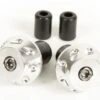RHK Lightweight Motorcycle Road Bike Handlebar Bar Ends - Silver