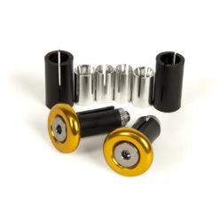 RHK Motorcycle MX Handlebar Bar Ends - Gold