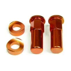 RHK Orange Motorcycle Rimlock Nut - Pair
