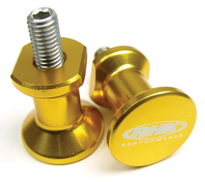 RHK Swingarm Pick-Up Knobs Pre 98 ZX-6R ZX-9R ZX-7R ZXr 10mm Gold 1 RHK Swingarm Pick-Up Knobs Pre 98 ZX-6R ZX-9R ZX-7R ZXr 10mm Gold