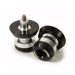 RHK Motorcycle Swingarm Pick-Up Knobs / Sliders Silver 8mm