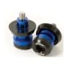RHK Motorcycle Swingarm Pick-Up Knobs / Sliders Blue 10mm