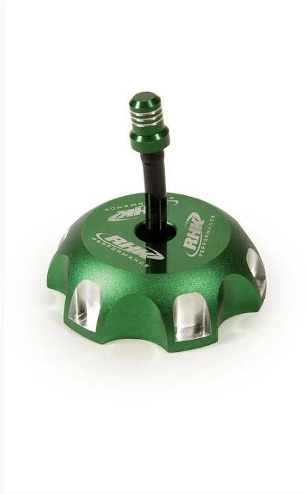 RHK Kawasaki/Yamaha Green Fuel Tank Cap With Vent 1 RHK Kawasaki/Yamaha Green Fuel Tank Cap With Vent