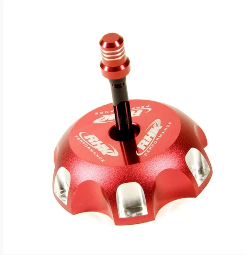 RHK Kawasaki/Yamaha Red Fuel Tank Cap With Vent 2 RHK Kawasaki/Yamaha Red Fuel Tank Cap With Vent - Image 2