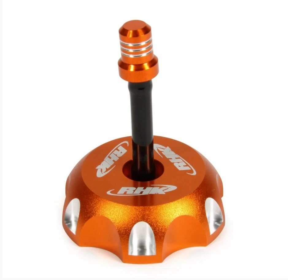 RHK KTM SX/Exc 2000 - 2006 Orange Alloy Fuel Tank Cap With Valve 1 RHK KTM SX/Exc 2000 - 2006 Orange Alloy Fuel Tank Cap With Valve