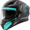 Rjays Apex Iii Ignite Motorcycle Road Helmet Black/Aqua