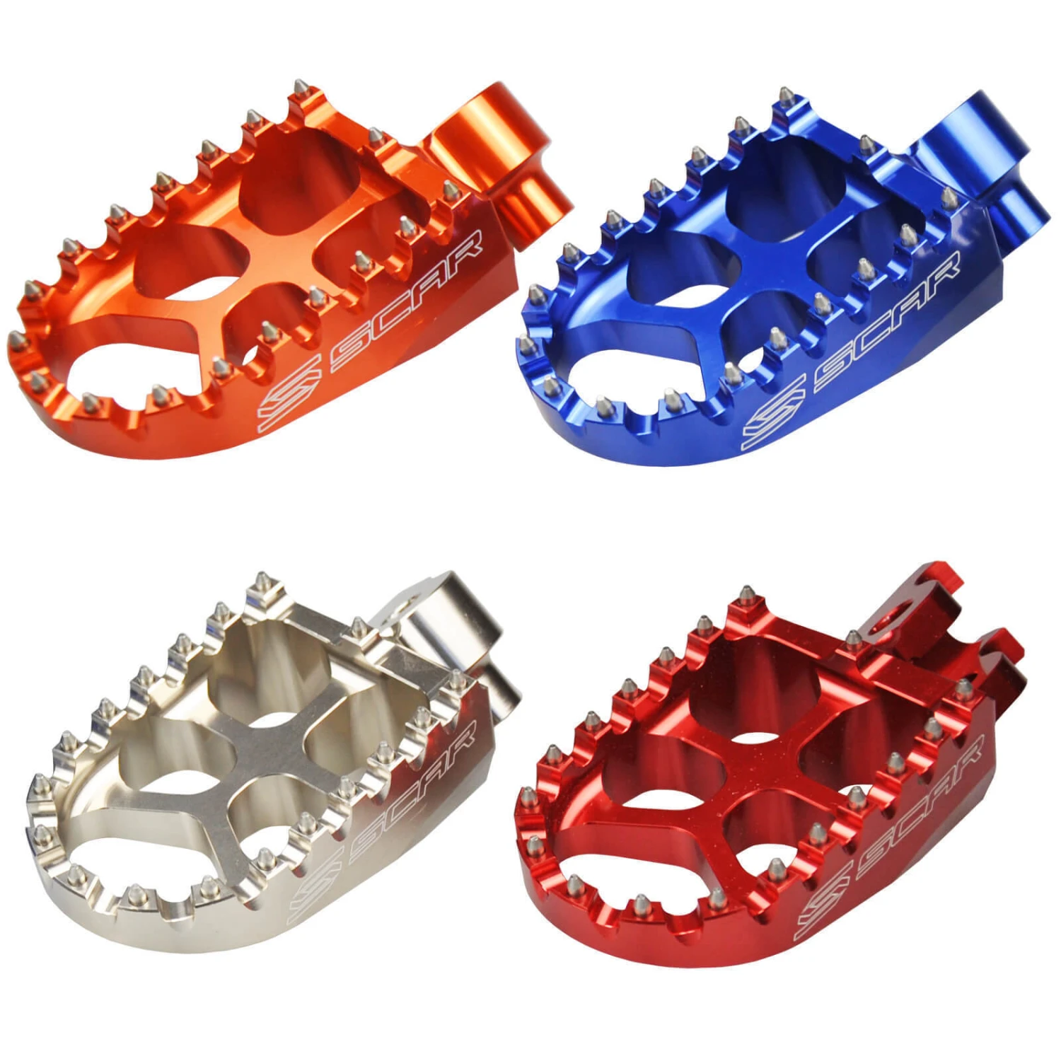 Scar Racing Evo Silver 57mm Wide Footpegs Fits Yamaha 3 Scar Racing Evo Silver 57mm Wide Footpegs Fits Yamaha - Image 3