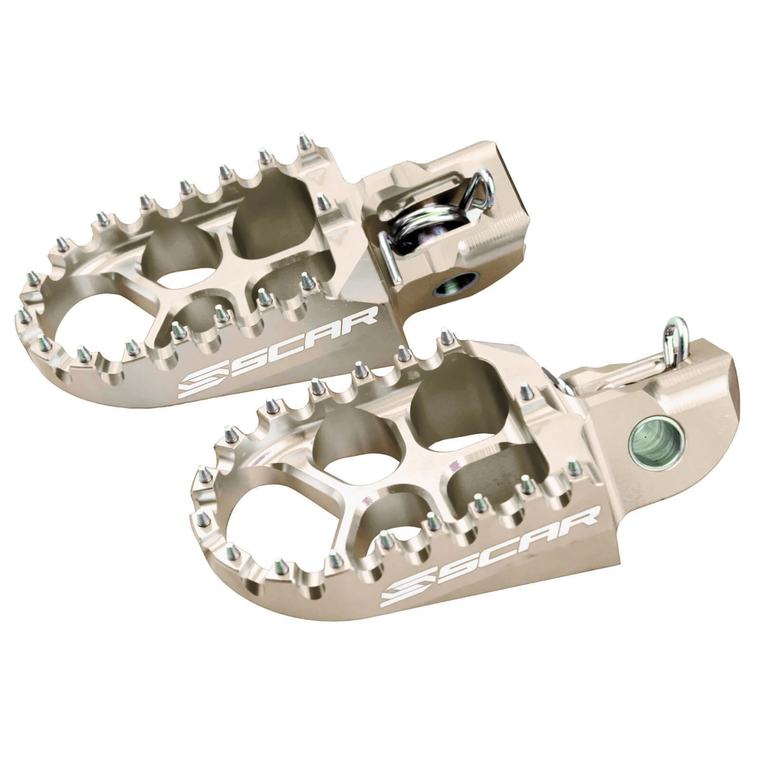 Scar Racing Evo Silver 57mm Wide Footpegs Fits Yamaha 1 Scar Racing Evo Silver 57mm Wide Footpegs Fits Yamaha