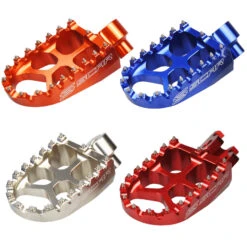 Scar Racing Evo 57mm Wide Blue Footpegs Fits Kawasaki -Motorcycle Parts Store SC S3512B 2