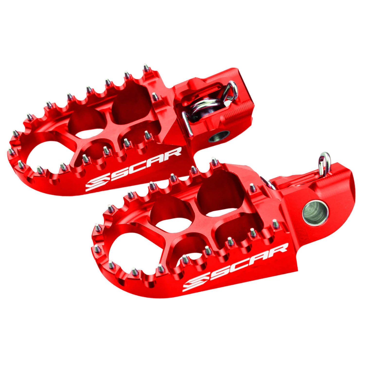 Scar Racing Evo Red 57mm Wide Footpegs Fits Honda 1 Scar Racing Evo Red 57mm Wide Footpegs Fits Honda