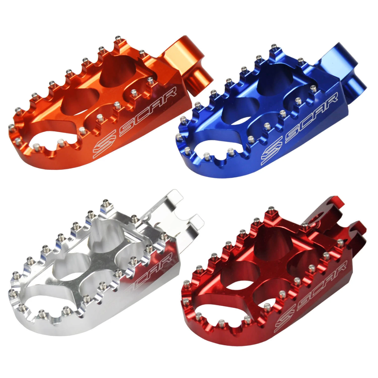 Scar Racing Silver 48mm Wide Motocross Footpegs Fits KTM 3 Scar Racing Silver 48mm Wide Motocross Footpegs Fits KTM - Image 3