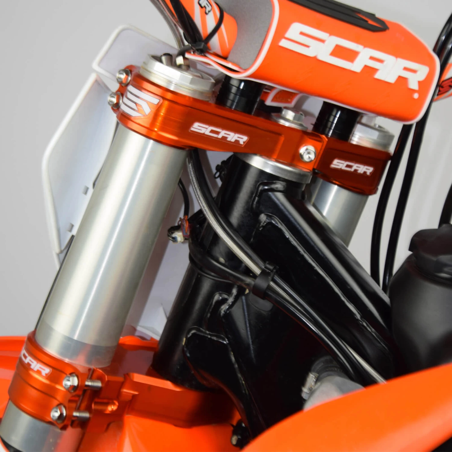 Scar Racing Motorcycle 22mm Offset Orange Triple Clamps Fits KTM 65 SX 2 Scar Racing Motorcycle 22mm Offset Orange Triple Clamps Fits KTM 65 SX - Image 2