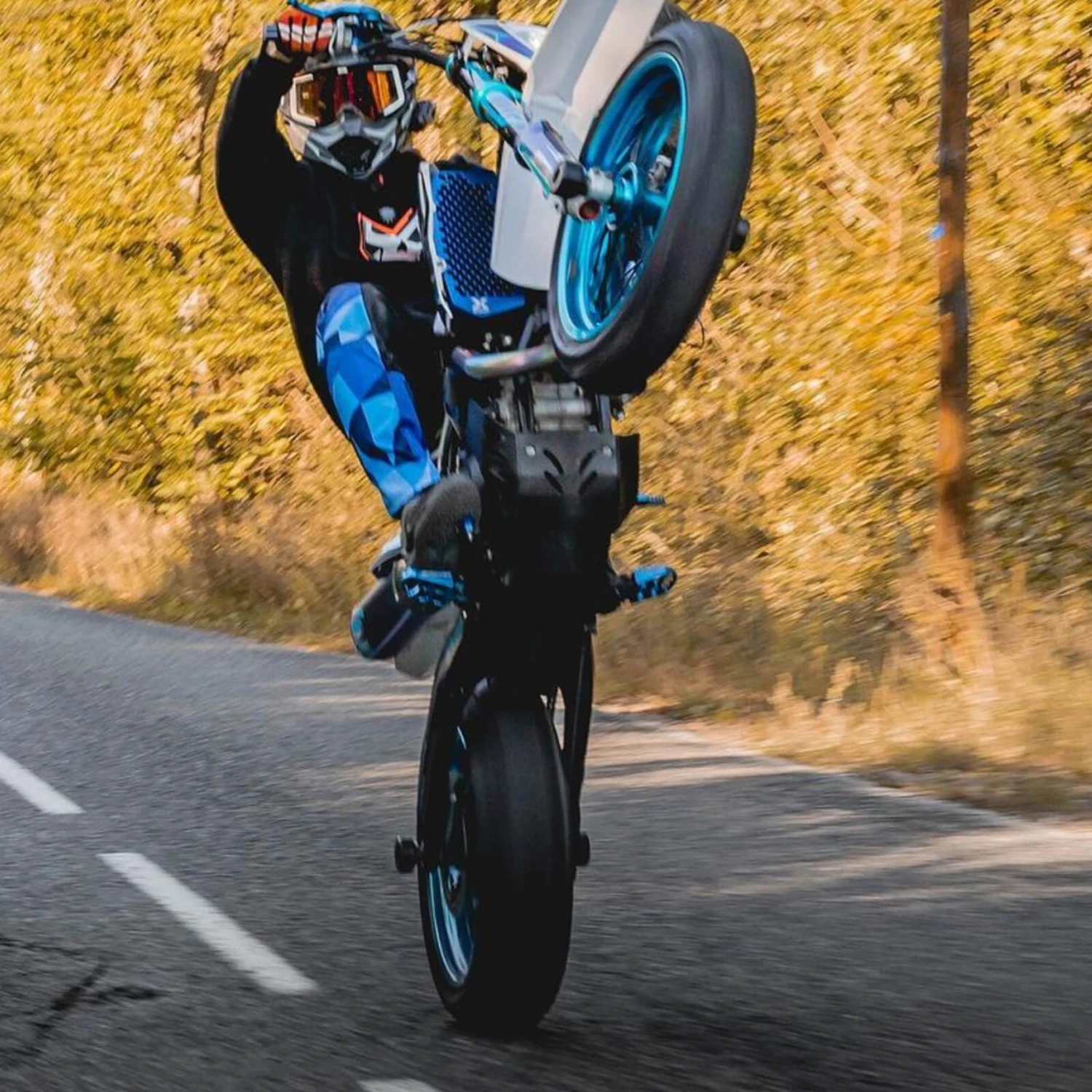 Scar Racing Evo Blue 57mm Wide Footpegs Fits KTM 4 Scar Racing Evo Blue 57mm Wide Footpegs Fits KTM - Image 4