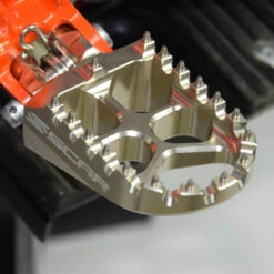 Scar Racing Evo Silver 57mm Wide Motocross Footpegs Fits KTM -Motorcycle Parts Store SC S5511T 3