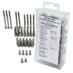 Scar Titanium Motorcycle Engine Bolt Kit Fits Kawasaki- 43 Pieces