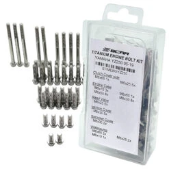 Scar Titanium Motorcycle Engine Bolt Kit Fits Yamaha - 43 Pieces