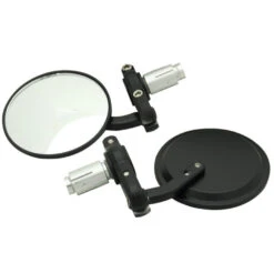 Tarmac Bar End Motorcycle Cafe Racer Mirror Black