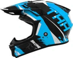 Thh T710X Rage MX Motocross Helmet Black Blue L