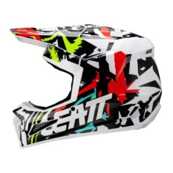 Leatt GPX 3.5 Youth MX Motocross Helmet Zebra M -Motorcycle Parts Store WHI LE1023011700 2