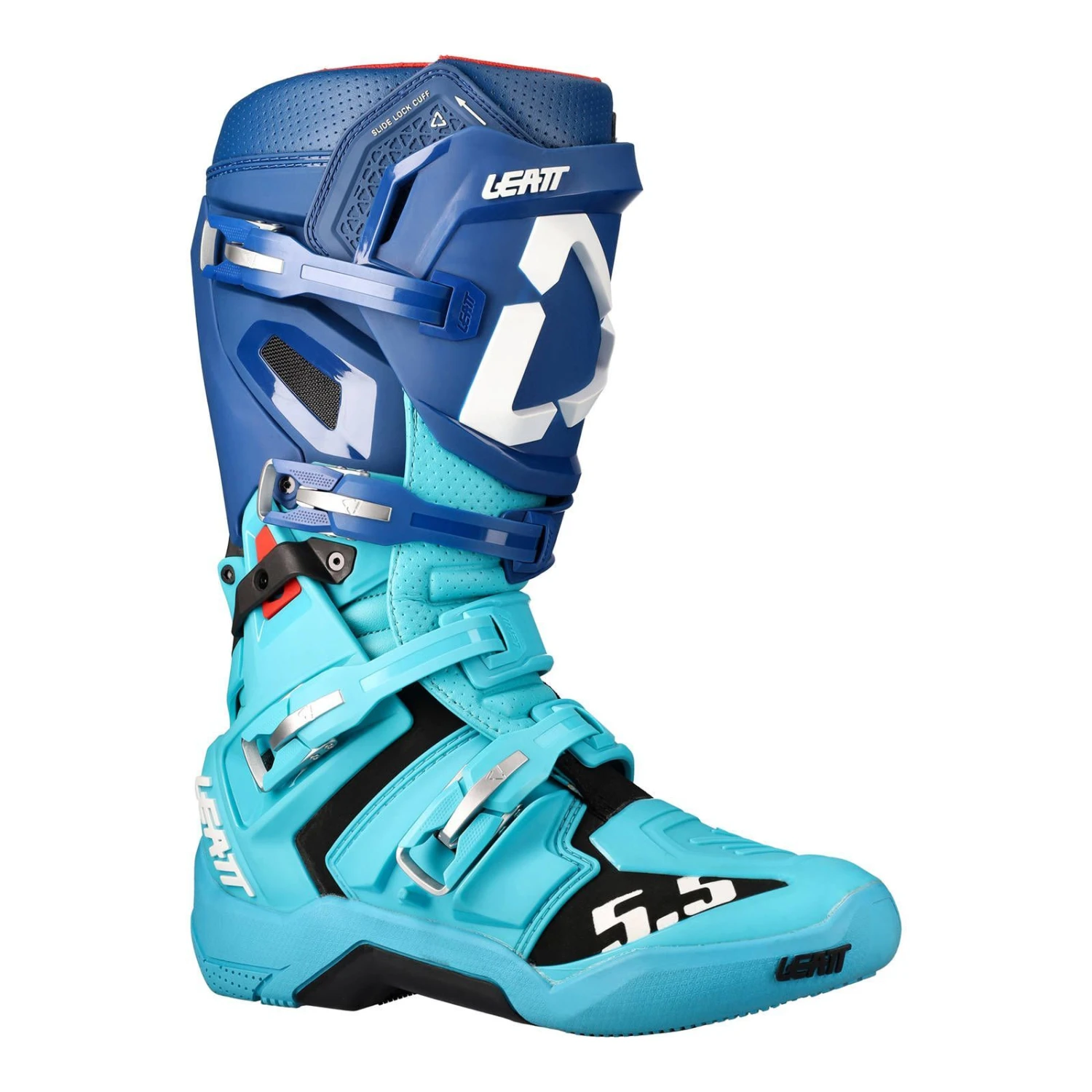 Leatt Flexlock 5.5 MX Motocross Boots 13 Blue Aqua 2 Leatt Flexlock 5.5 MX Motocross Boots 13 Blue Aqua - Image 2