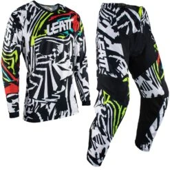 Leatt 3.5 Youth MX Motocross Jersey & Pants Set Zebra S