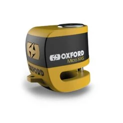 Oxford Micro XA5 Alarmed Motorcycle Scooter Disc Lock Black Yellow