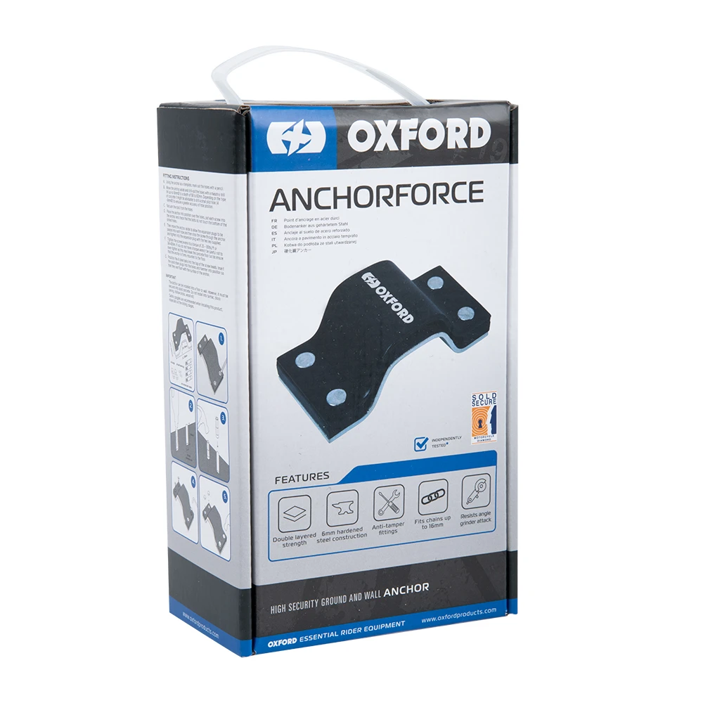 Oxford Anchor Force Heavy Duty Motorcycle Ground Anchor Blue 2 Oxford Anchor Force Heavy Duty Motorcycle Ground Anchor Blue - Image 2